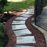 Hardscaping project to install walkway